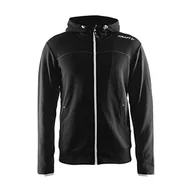 Bluzy męskie - Craft męska bluza Leisure Full Zip Hood, czarny, S 1901692 - miniaturka - grafika 1