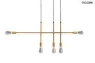 Lampy sufitowe - Riva 5 lampa wisząca 5-punktowa złota MSE010100396 - miniaturka - grafika 1