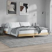 Łóżka - Rama łóżka, dąb sonoma, 180x200 cm, materiał drewnopochodny Lumarko! - miniaturka - grafika 1