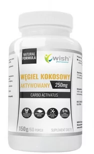 TOMASZ KACZMARCZYK WISH GROUP Wish Węgiel kokosowy Aktywowany 250 mg 150 g - Układ pokarmowy - miniaturka - grafika 1