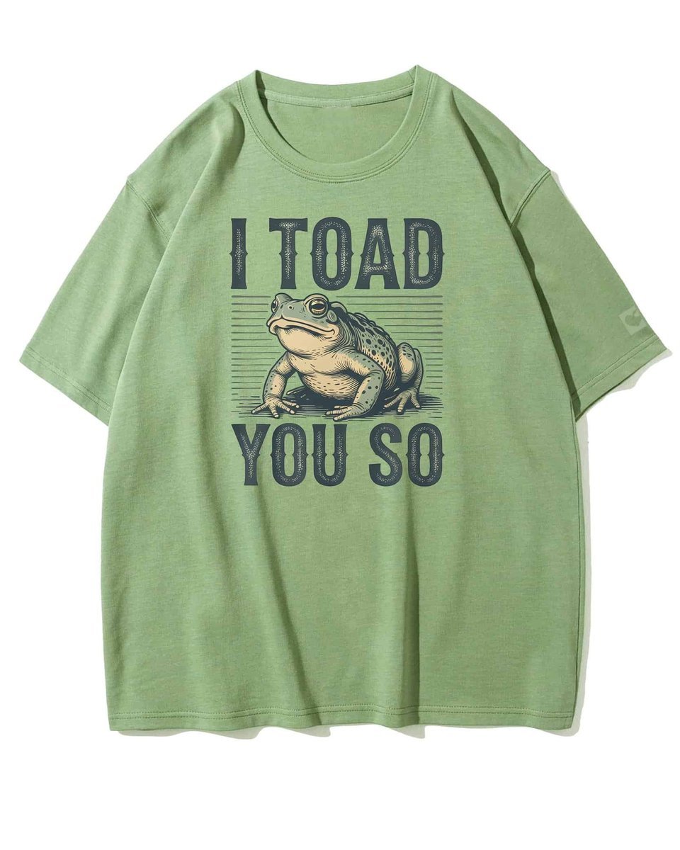 Koszulka oversize Żaba z Żartem Śmieszne Zwierzęta Matcha S