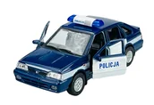 Samochody i pojazdy dla dzieci - WELLY POLONEZ CARO PLUS POLICJA BIAŁE DRZWI 1:34 SAMOCHÓD NOWY METALOWY MODEL - miniaturka - grafika 1