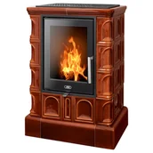 Piece wolnostojące - ABX Piec kaflowy Britania Exclusive cokół kaflowy- Brązowy - miniaturka - grafika 1