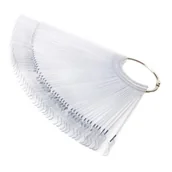 Akcesoria do paznokci - Wzornik wachlarz 50 Tipsów kolor transparent - miniaturka - grafika 1