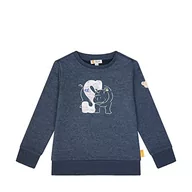 Bluzy dla chłopców - Steiff Bluza chłopięca z kapturem z graffic, niebieskie indygo, 92 - miniaturka - grafika 1