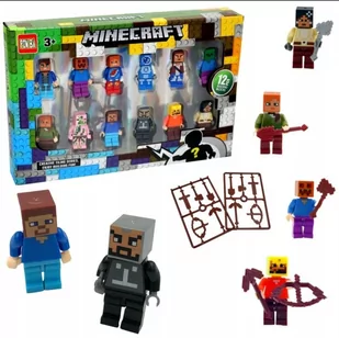 MINECRAFT FIGURKI 12 SZTUK AKCESORIA ZESTAW - Figurki dla dzieci - miniaturka - grafika 1