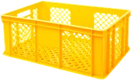 Pojemniki i kosze gastronomiczne - Skrzynka ażurowa plastikowa na chleb H-240 600x400x240 - miniaturka - grafika 1