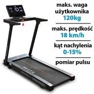 Bieżnie - Bieżnia elektryczna HERTZ FITNESS Run Master 1.5 1840W 18km/h - miniaturka - grafika 1