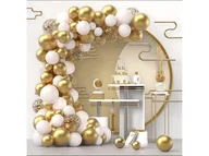 Balony i akcesoria - Girlanda balonowa biało-złota, 122 szt. - miniaturka - grafika 1