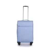Walizki - Stratic Light + walizka z miękką obudową, walizka podróżna na kółkach, bagaż podręczny, zamek TSA, 4 kółka, możliwość rozszerzenia, jasnoniebieski, 67 cm, M - miniaturka - grafika 1