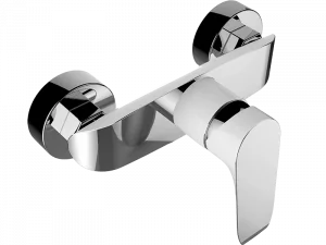 LAVEO BLE 640D ALEA Bateria natryskowa ścienna bez zestawu natryskowego Jednouchwytowa Sposób montażu: ścienny Głowica: 35 mm Wykończenie: białe/chrom - Baterie wannowe i prysznicowe - miniaturka - grafika 1