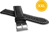 Akcesoria do smartwatchy - Lavvu LAVVU XXL Naturalnie barwiony czarny pasek NATURE ze skóry Top Grain - 22 XXL - miniaturka - grafika 1