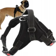 Szelki dla psów - Wobell Mocne Lekkie Szelki Bezuciskowe Dla Psa Uchwyt L odblaskowe z rączką - miniaturka - grafika 1