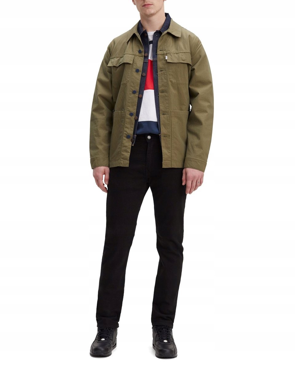 LEVI'S SPODNIE JEANSOWE MĘSKIE CZARNE NA ZAMEK 31/32 1J9A