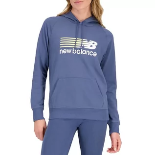 Bluzy sportowe damskie - Bluza New Balance WT23800VTI - niebieska - grafika 1