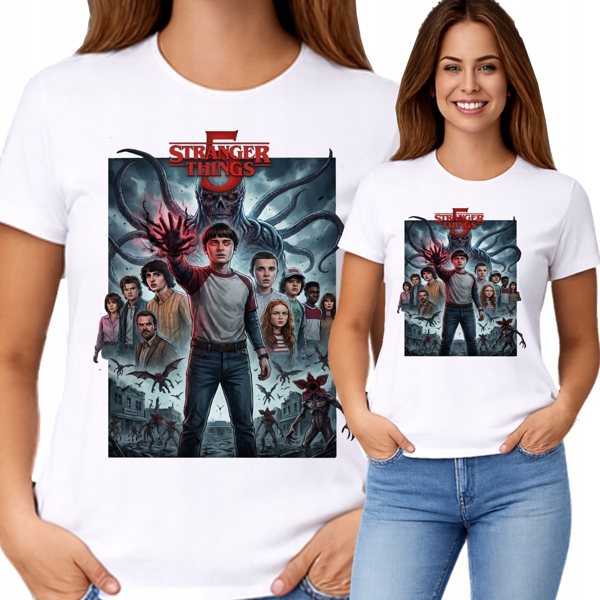 KOSZULKA DAMSKA STRANGER THINGS DLA FANA BAWEŁNA PREMIUM L P388