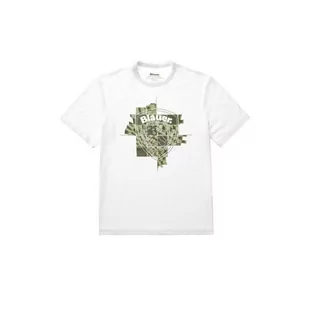 Blauer Męski t-shirt z krótkim rękawem, 100 biel optyczna, 46, 100 białych optyczny, 50 - Koszulki męskie - miniaturka - grafika 1