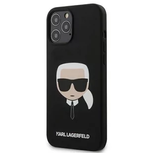 KARL LAGERFELD Karl Lagerfeld Silicone Ikonik Karl`s Head - Etui na iPhone 12 Pro Max (czarny) KLHCP12LSLKHBK - Etui i futerały do telefonów - miniaturka - grafika 1