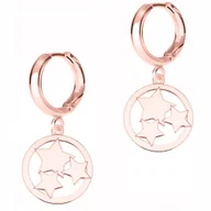 Kolczyki - Kolczyki Pozłacane z Gwiazdkami Blaszki Gwiazda Gwiazdy Gwiazdki SREBRO 925 - miniaturka - grafika 1