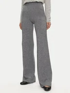 Spodnie sportowe damskie - Kontatto Spodnie dzianinowe 3M0148 Szary Regular Fit - miniaturka - grafika 1