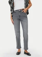 Spodnie damskie - Vero Moda Jeansy Amara 10337794 Szary Straight Fit - miniaturka - grafika 1