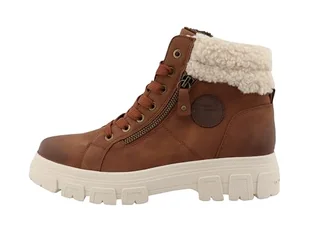 Tom Tailor Damskie 6390890023 modne kozaki, koniak, 39 EU, koniak, 39 EU - Kozaki damskie - miniaturka - grafika 1