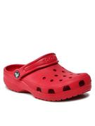 Klapki i japonki damskie - Crocs Klapki Classic Clog K 206991 Czerwony - miniaturka - grafika 1