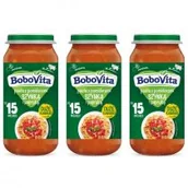 Dania dla dzieci - BoboVita Pasta z pomidorami, szynką i papryką po 15. miesiącu zestaw 3 x 250 g - miniaturka - grafika 1