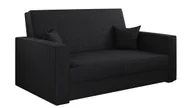 Sofy i kanapy - Sofa America Z Funkcją Spania I Przechowywania Tkanina Poso Czarny - miniaturka - grafika 1