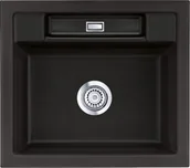 Zlewozmywaki - SystemCeram BELA 57 NIGRA 87 (czarny mat) (50160187) - miniaturka - grafika 1