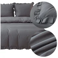 Pościel - Pościel BAWEŁNIANA 220x200 3 części poszewki 70x80 falbany klasyczna LYNDA - miniaturka - grafika 1