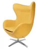 Fotele - King Home Fotel szeroki 80x110x70cm Egg musztardowy HE-066.YELLOW.13 - miniaturka - grafika 1