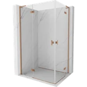 Kabiny prysznicowe - Mexen Mist-H L Duo kabina prysznicowa uchylna 85 x 80 cm, transparent, miedź szczotkowana - 8A5L-085L-080P-65-00 - miniaturka - grafika 1