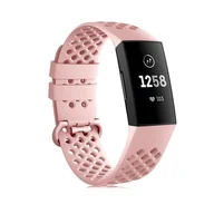 Akcesoria do smartwatchy - Opaska Pasek Bransoleta Dotsband Fitbit Charge 3 / 4 Pudrowa - miniaturka - grafika 1