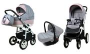 Wózki dziecięce - BabyLux Alu Way 3w1 Sweet Pink Aluminium 5904905104311 - miniaturka - grafika 1