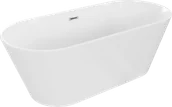 Wanny - Mexen Flavia wanna wolnostojąca 170 x 75 cm, biała, przelew chrom - 54031708000-01 - miniaturka - grafika 1