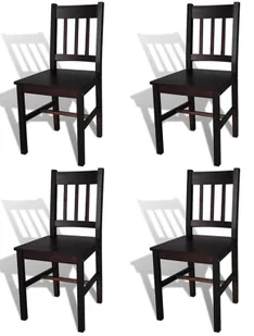 Zestaw 4 klasycznych krzeseł wenge H2-N46 - Krzesła Zestaw 4 klasycznych krzeseł wenge H2-N46 - Krzesła - miniaturka - grafika 1