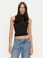 Bluzki damskie - Brave Soul Bluzka LV-272CHASEBLK Czarny Slim Fit - miniaturka - grafika 1