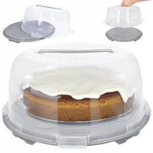 Pojemnik na ciasto z pokrywką tortownica okrągły - Pojemniki kuchenne - miniaturka - grafika 1