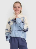 Bluzy dla dziewczynek - 4F Polar oversize z nadrukiem dziewczęcy - multikolor 122 (6-7 lat) - miniaturka - grafika 1