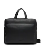 Torby na laptopy - Calvin Klein Torba na laptopa Micro Pebble Slim Briefcase 36 LV04D3012G Czarny - miniaturka - grafika 1