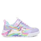 Buty dla dziewczynek - Sneakersy Skechers Unicorn Chaser 302298L LVMT Fioletowy - miniaturka - grafika 1