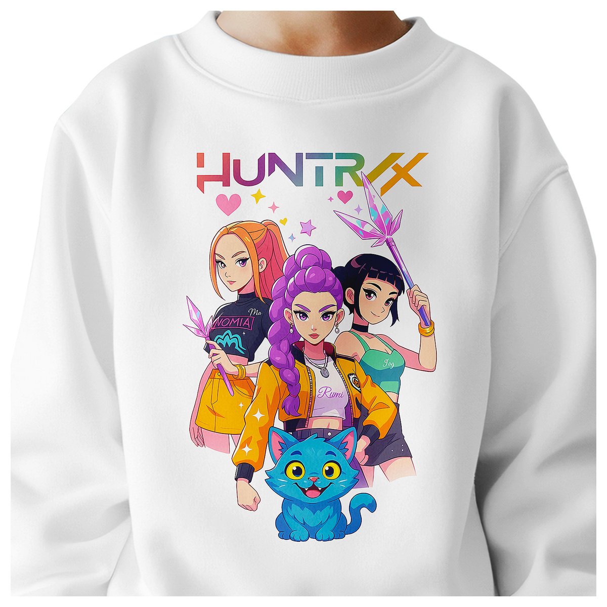 BLUZA DZIECIĘCA K-POPOWE ŁOWCZYNIE DEMONÓW HUNTRIX 122-128 BAWEŁNIANA