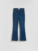 Spodnie damskie - Reserved - Jeansy flare z krótszą nogawką - granatowy - miniaturka - grafika 1