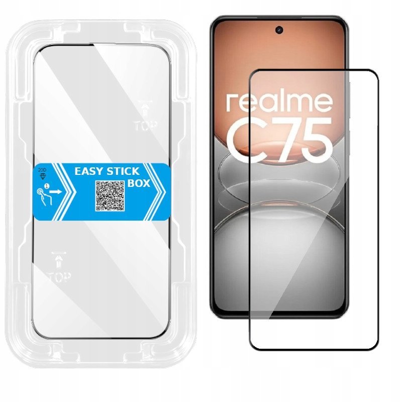 Szkło hartowane z ramką do montażu szybka EZ EASY FIT do Realme C75 4G