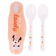 Sztućce dla dzieci - Minnie Mouse Minnie Mouse - Łyżeczka do karmienia 2 szt + etui (Indigo dreams) 13166 - miniaturka - grafika 1