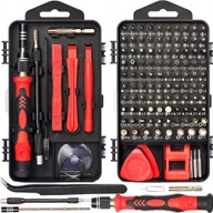 Śrubokręty - Zestaw Wkrętaki Precyzyjne Bity Końcówki 115 El Bsa-115 Czerwony - miniaturka - grafika 1