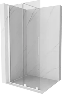 Mexen Velar drzwi prysznicowe rozsuwane Walk-in 120 cm, transparent, białe - 871-120-000-03-20 - Ścianki i drzwi prysznicowe - miniaturka - grafika 1