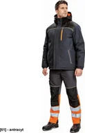 Odzież robocza - CERVA KNOXFIELD WINTER - męska, dziana, dwustronna kamizelka z odpinanym kapturem - antracyt/pomarańczowy S - miniaturka - grafika 1