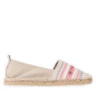 Espadryle damskie - TOM TAILOR ESPADRYLE DAMSKIE BEŻOWE ZE WZOREM 40 Ż9F - miniaturka - grafika 1